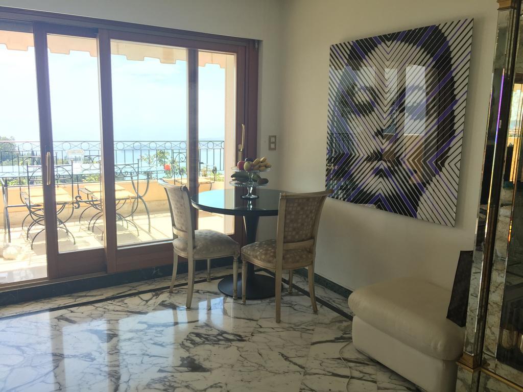 Sunny Panoramic Balcony Apartment Èze Exterior foto
