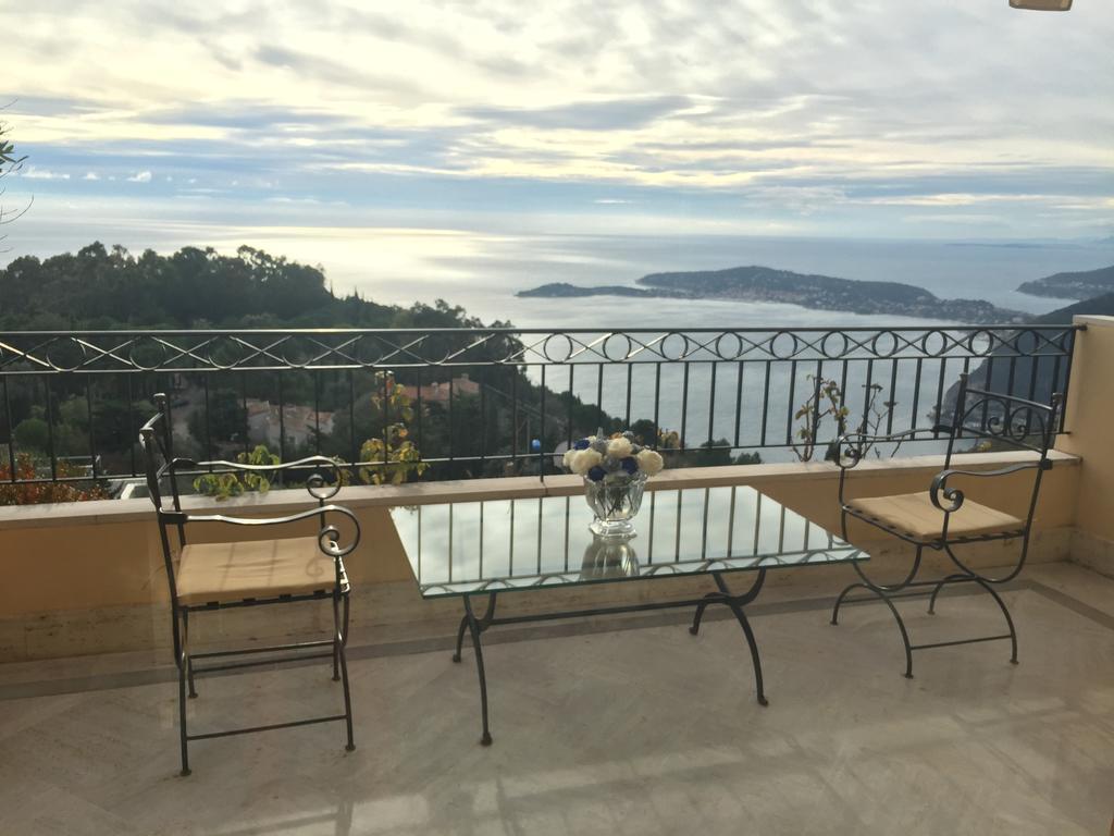 Sunny Panoramic Balcony Apartment Èze Exterior foto