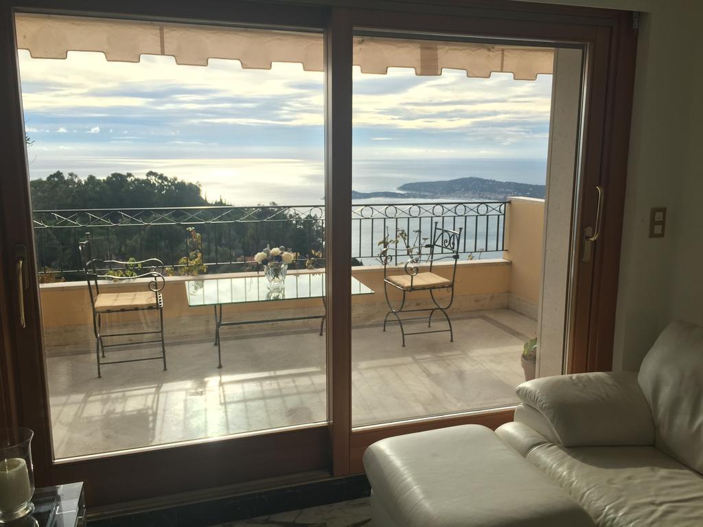 Sunny Panoramic Balcony Apartment Èze Exterior foto