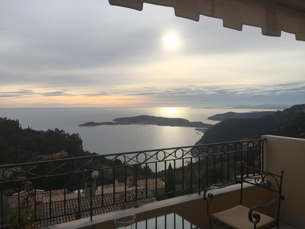 Sunny Panoramic Balcony Apartment Èze Exterior foto