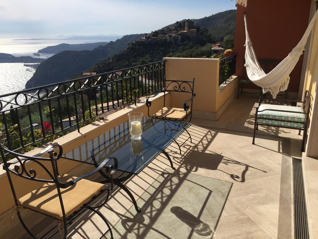 Sunny Panoramic Balcony Apartment Èze Exterior foto