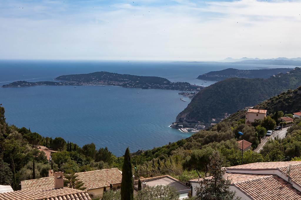 Sunny Panoramic Balcony Apartment Èze Exterior foto