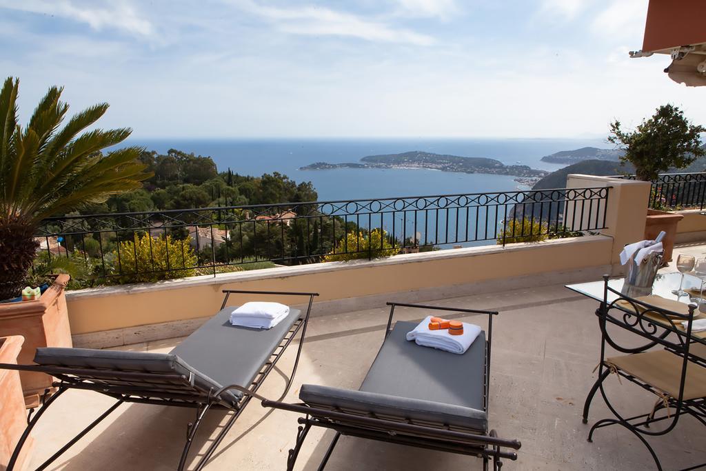 Sunny Panoramic Balcony Apartment Èze Exterior foto
