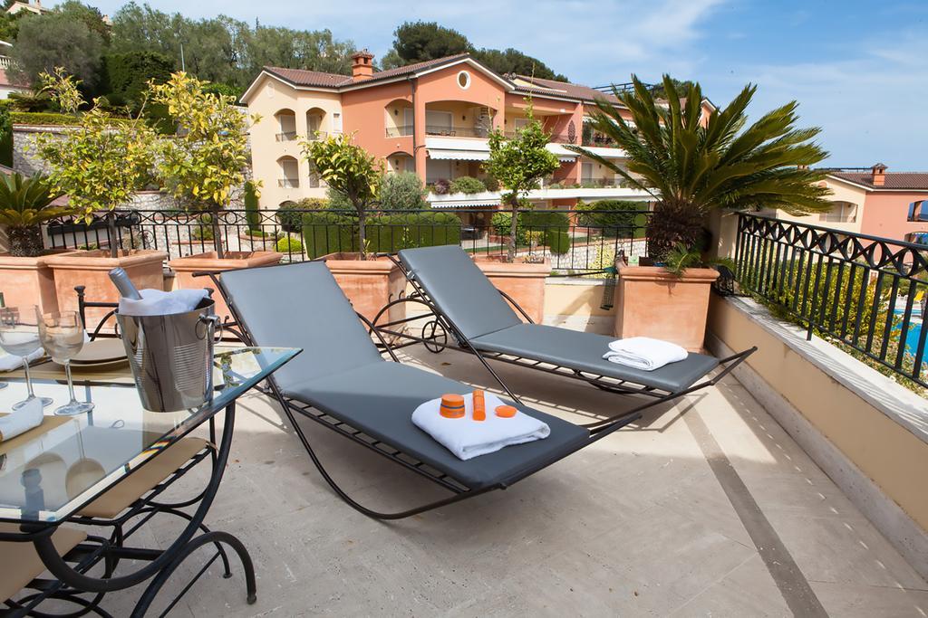 Sunny Panoramic Balcony Apartment Èze Exterior foto