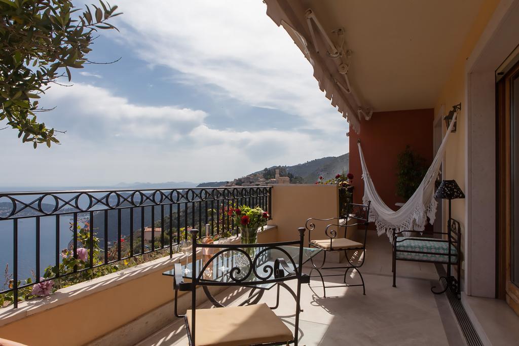 Sunny Panoramic Balcony Apartment Èze Exterior foto