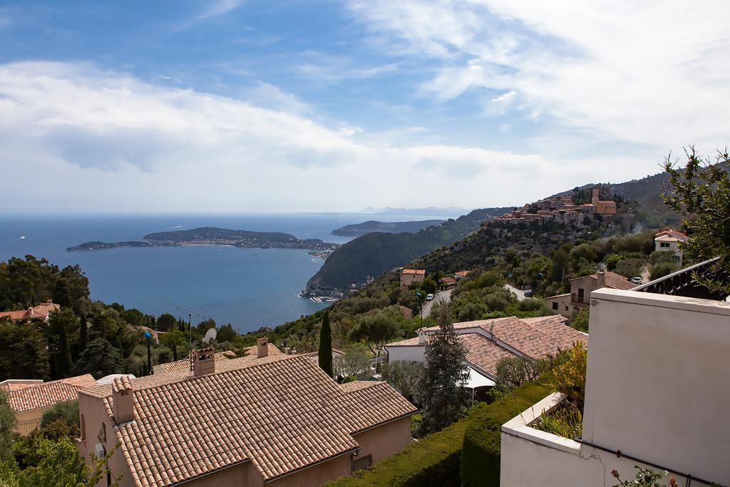 Sunny Panoramic Balcony Apartment Èze Exterior foto