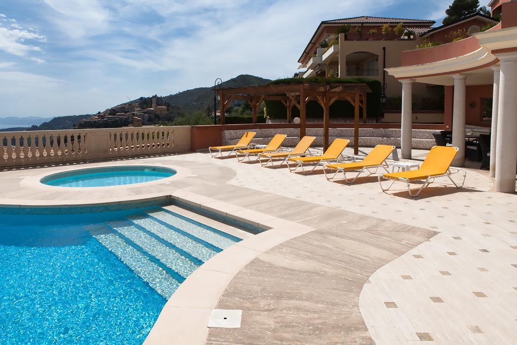 Sunny Panoramic Balcony Apartment Èze Exterior foto